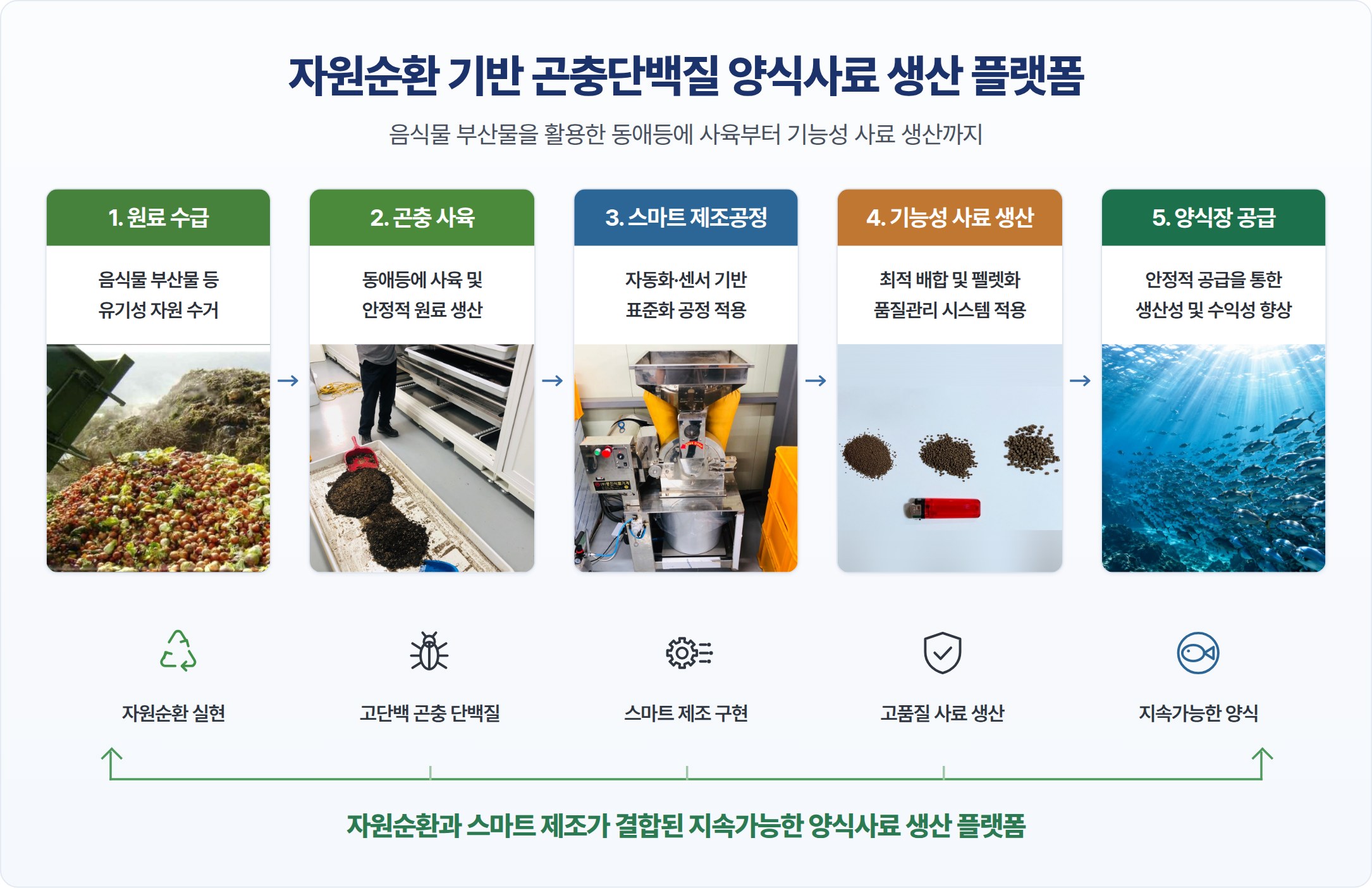 자원순환 기반 곤충단백질 양식사료 생산 플랫폼